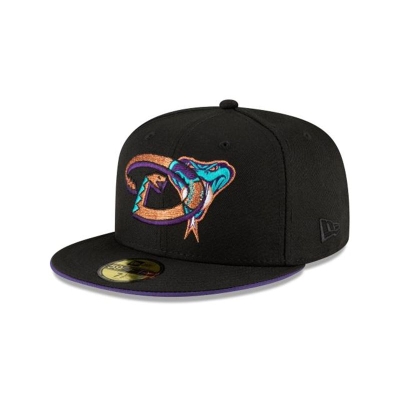 Arizona Diamondbacks Gorra | New Era MLB Double Logo 59fifty Fitted Cap Mexico - Negros